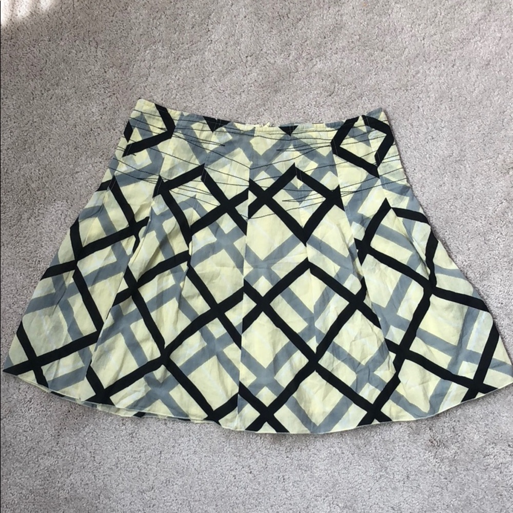 Pleated geometric skirt